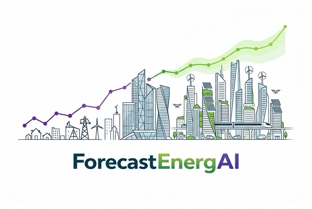 Energy city skyline illustration